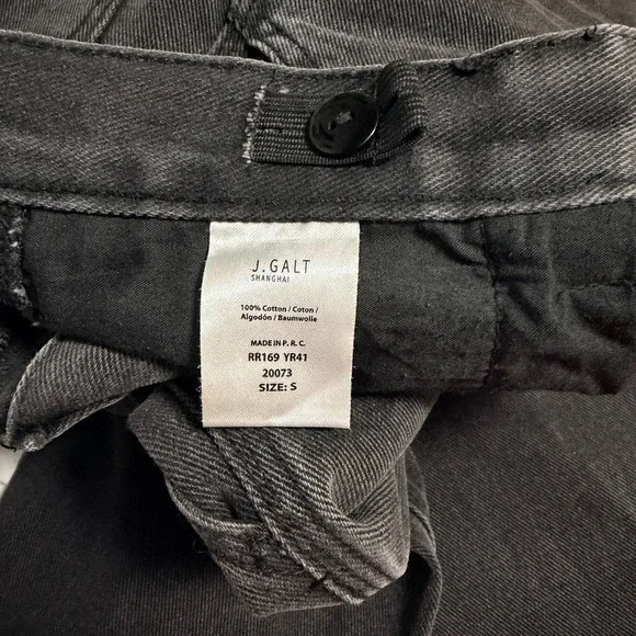J. Galt Shanghai Black Straight Leg Jeans Women's Size S Washed Denim High Rise - Picture 7 of 10